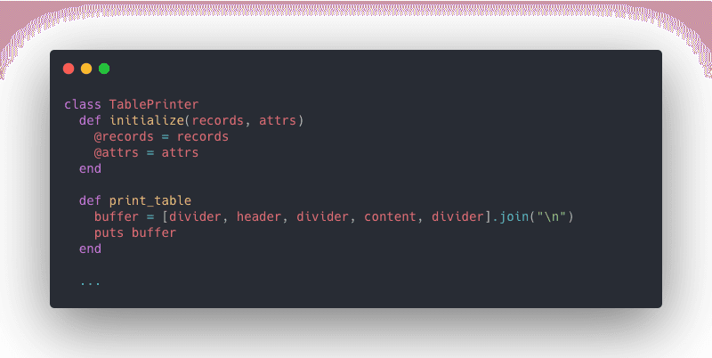 Simple Ruby class to print ActiveRecord results as a table